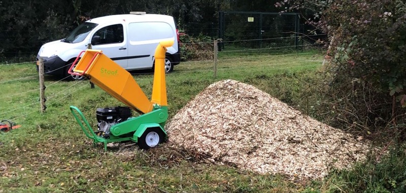 Compacte mini hakselaar voor kleine boomverzorging projecten
